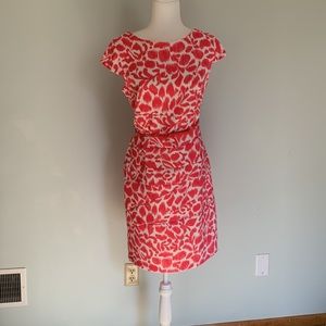 Adorable Ladies Coral and White Sleeveless Dress